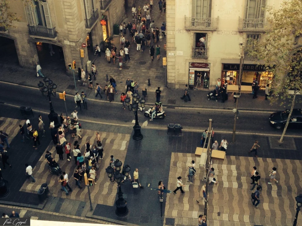 Scène urbaine à Barcelone